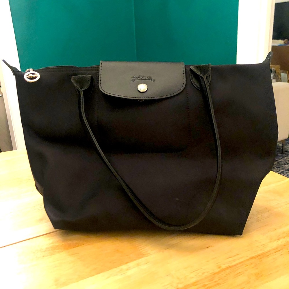 Longchamp Le Pliage small tote — Black